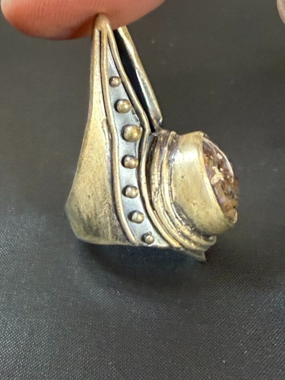 Acid Queen OOAK WarMaster Ring Ruby Sterling Silver Size 5.75 - Picture 4 of 15